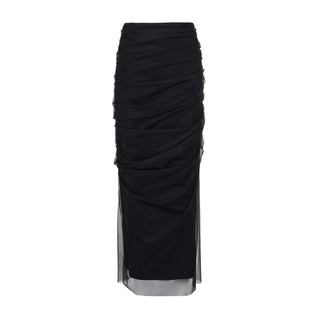 Mesh Tulle Midi Skirt