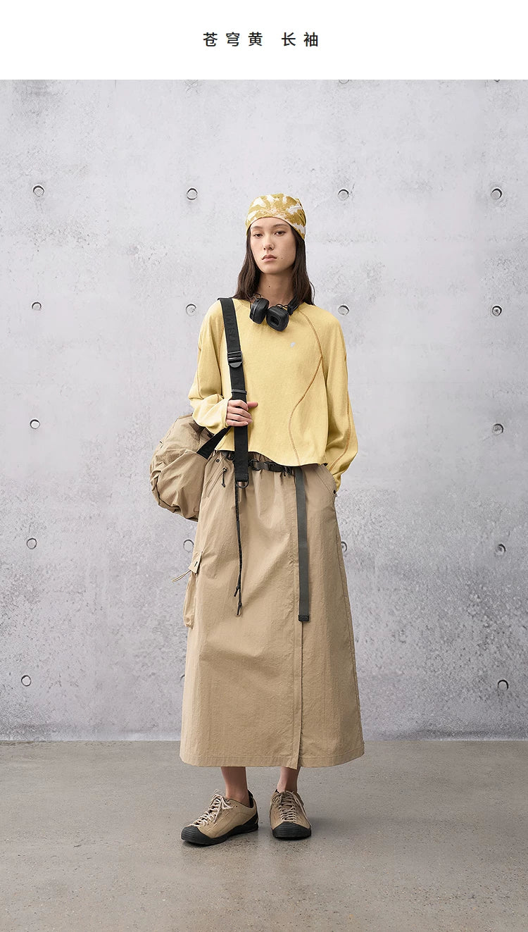 Loose Casual Asymmetrical Cropped T-Shirt