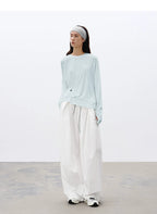 Loose Casual Asymmetrical Ruched T-Shirt
