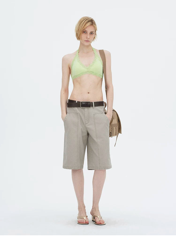 Lace Halter Triangle Bralette