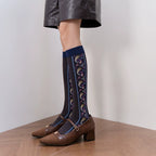 Bohemian Vintage Side Pattern Thermal Crew Socks