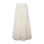 Pleated Mermaid Hem Midi Skirt