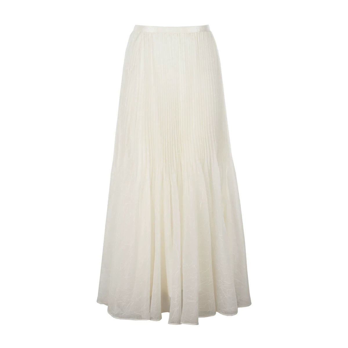 Pleated Mermaid Hem Midi Skirt