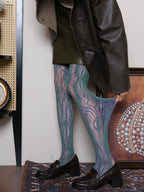 Green & Purple Reversible Tights