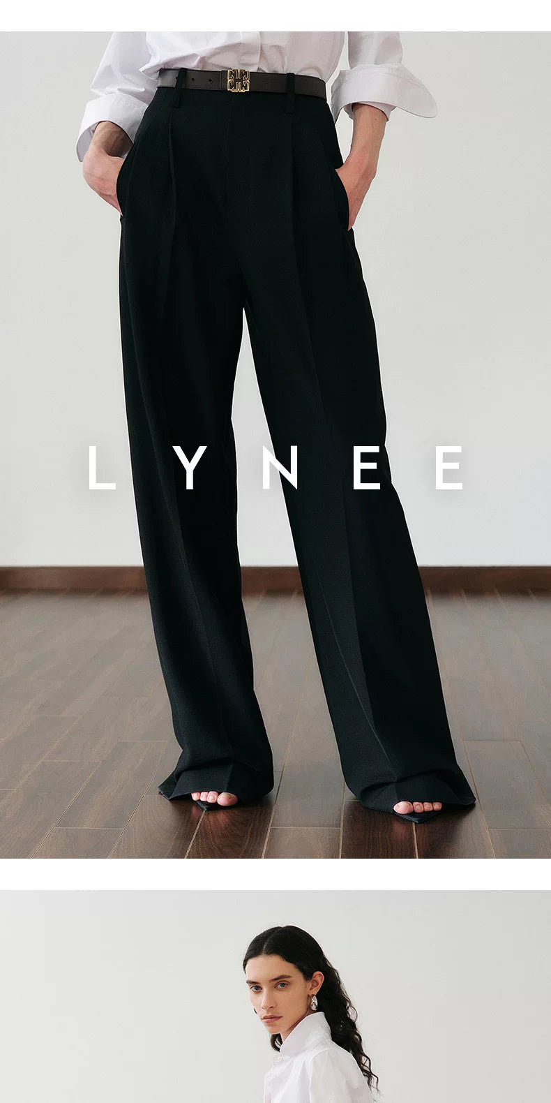 Wide-Leg Tailored Pants