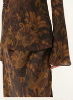 Painterly Print Long Sleeve Top