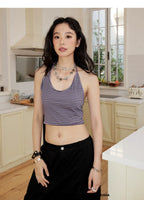 NANA Collaboration Halter Camisole Layered Off-Shoulder Two-Piece T-Shirt