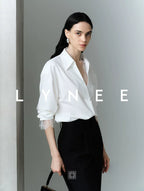 Elegant Lace Trim V-Neck Blouse