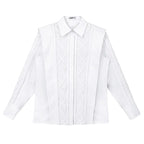 Vintage Handwoven Patchwork White Shirt