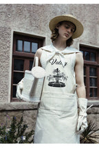 Wisteria Floral Print Multifunctional Canvas Kitchen Apron