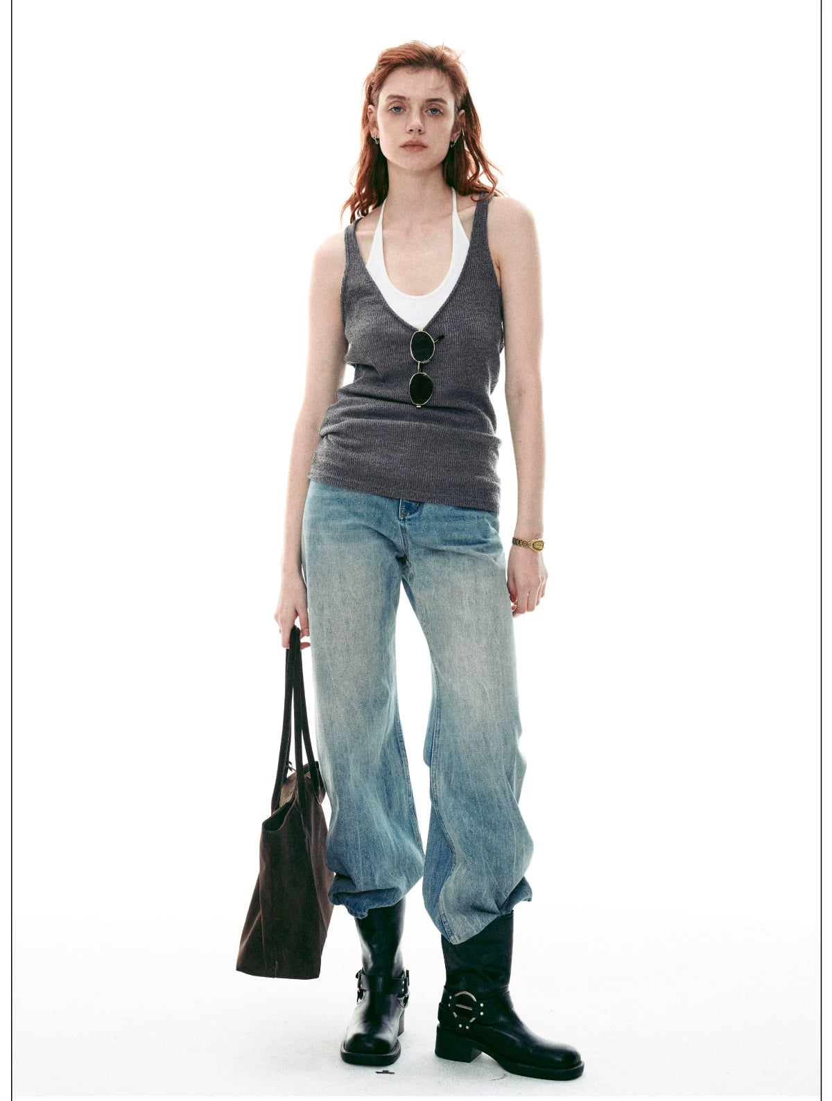 Casual Summer Loose-Fit Contrast Two-Piece Cami Tank Top