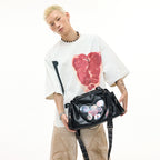 Matte PU Leather Large Capacity Crossbody & Top Handle Bag – Detachable Long Strap
