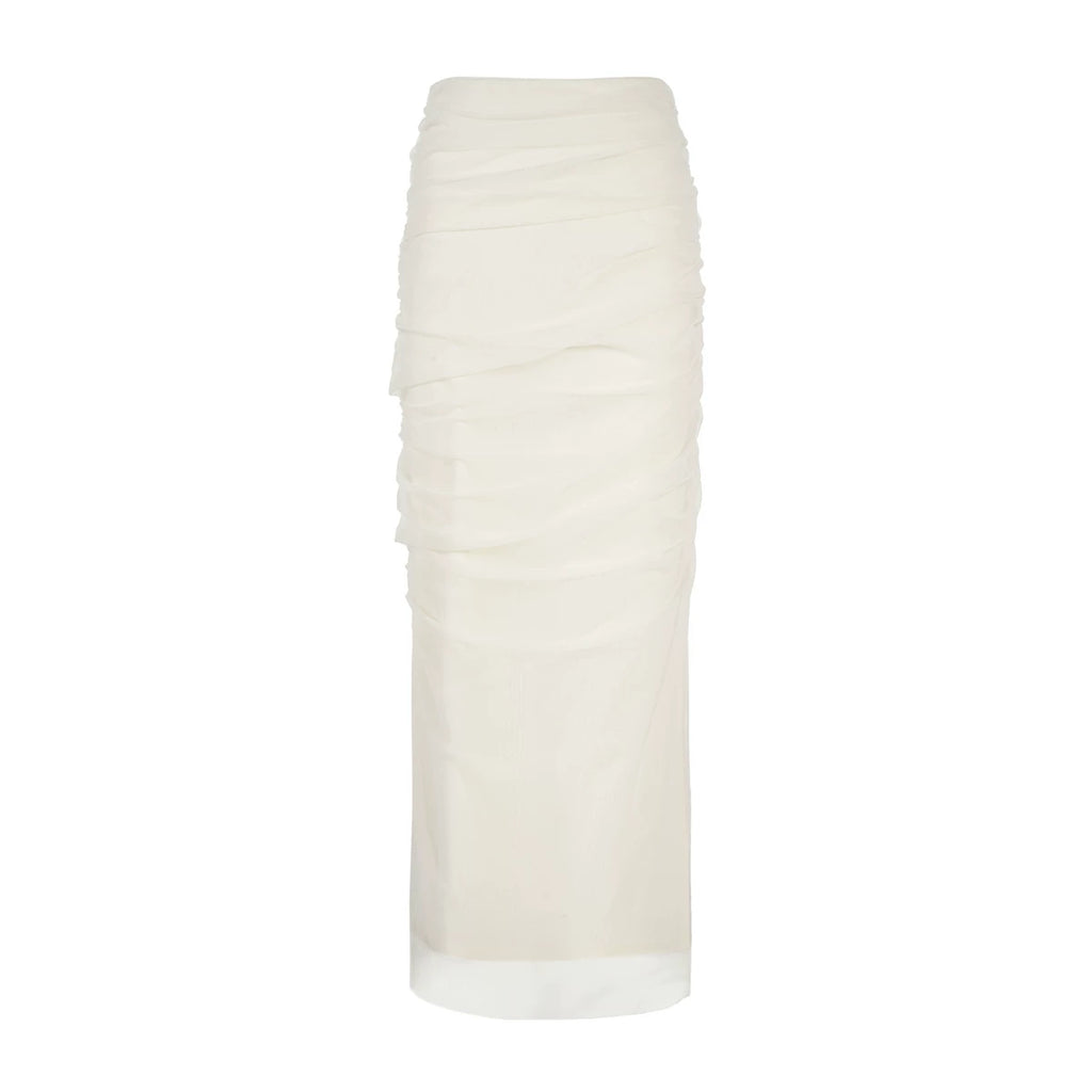 Mesh Tulle Midi Skirt