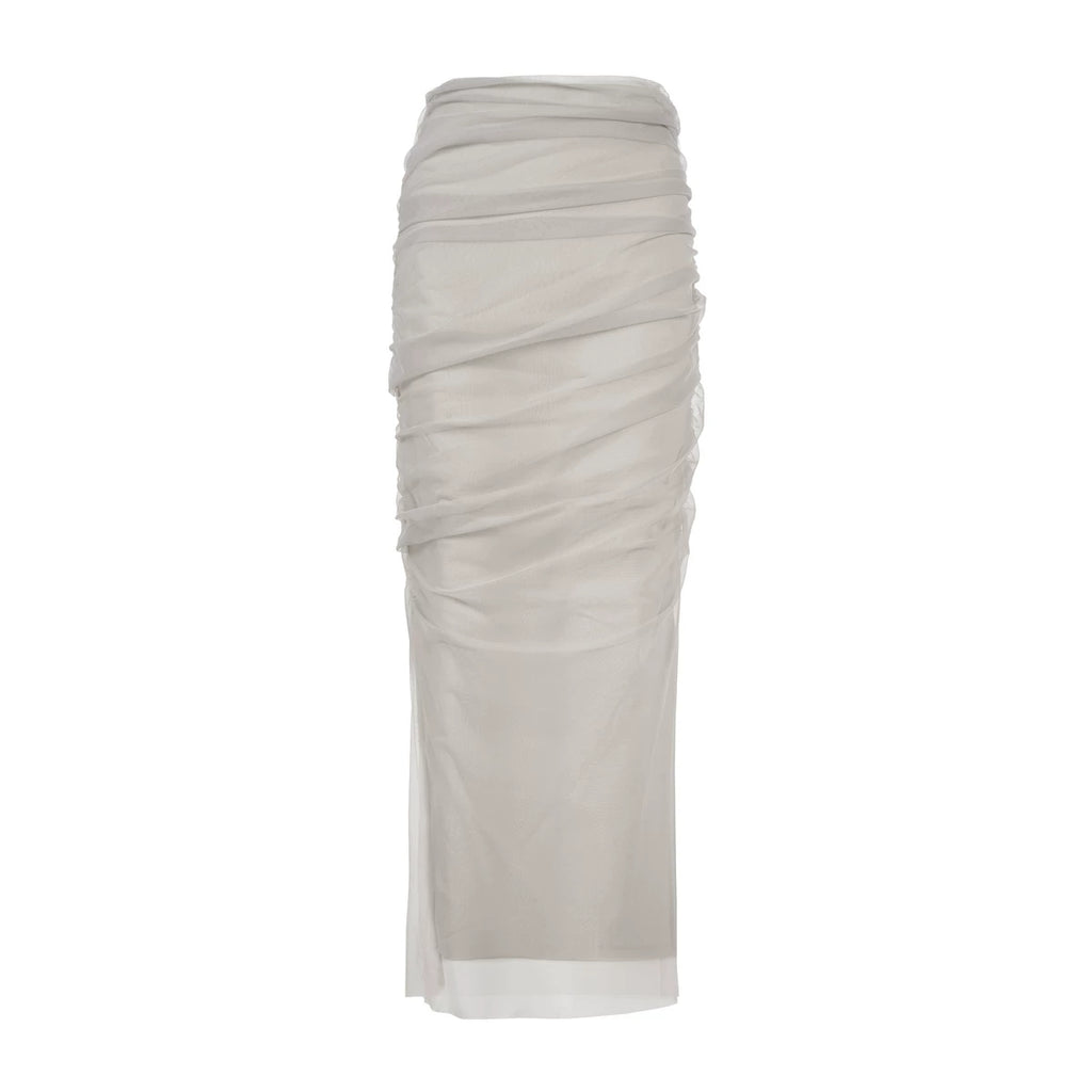Mesh Tulle Midi Skirt