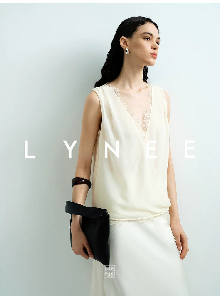 Acetate Satin Lace Cami Top