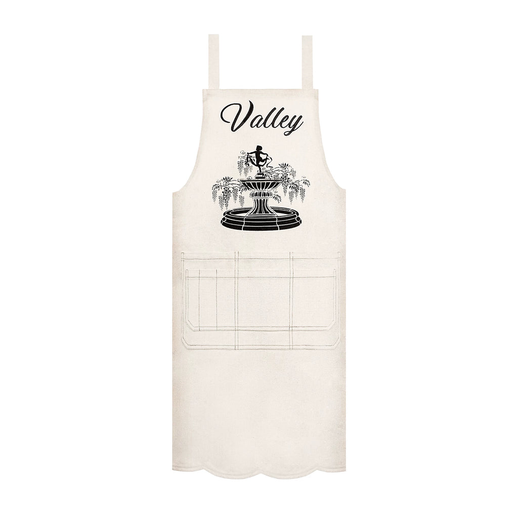 Wisteria Floral Print Multifunctional Canvas Kitchen Apron