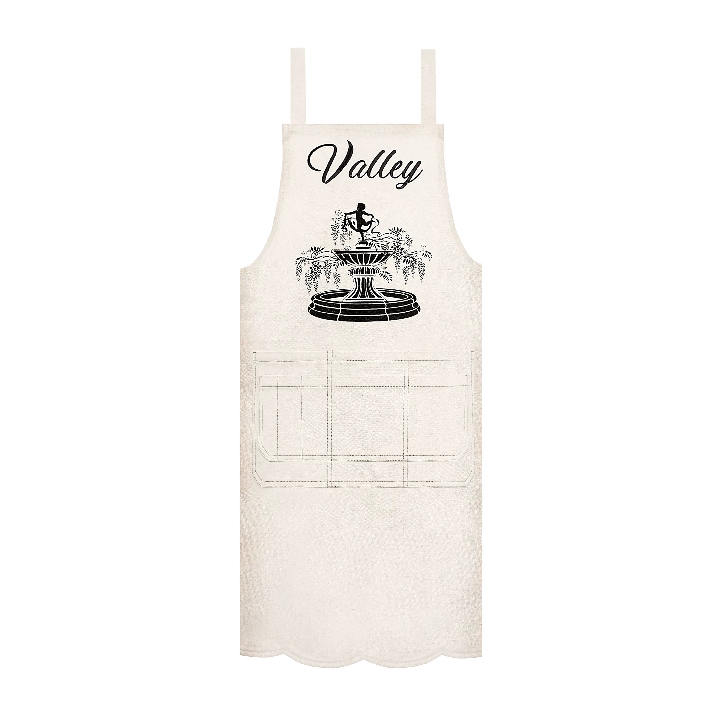 Wisteria Floral Print Multifunctional Canvas Kitchen Apron