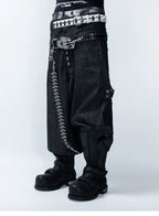 FVVO Skeleton Hand & Spikes Leather Belt