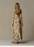 Mulberry Silk Floral Long Sleeve Top