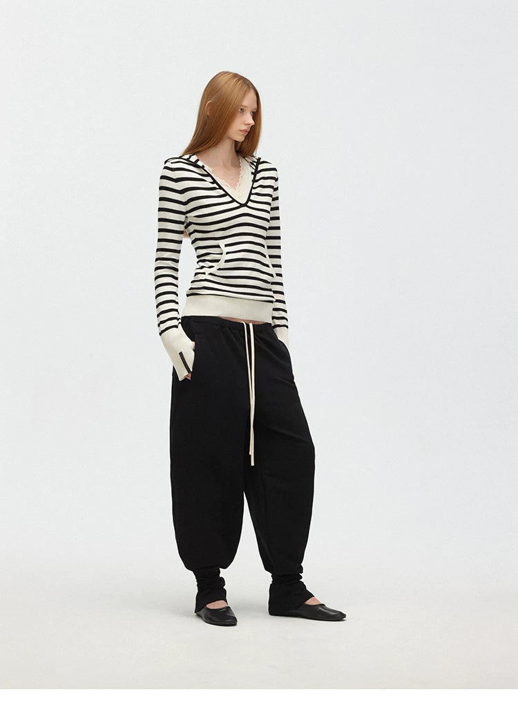 Relaxed Drawstring Jogger Sweatpants