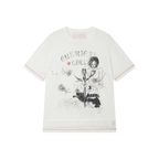 NANA Collaboration Vintage Loose Fit Printed Embroidered Short Sleeve T-Shirt