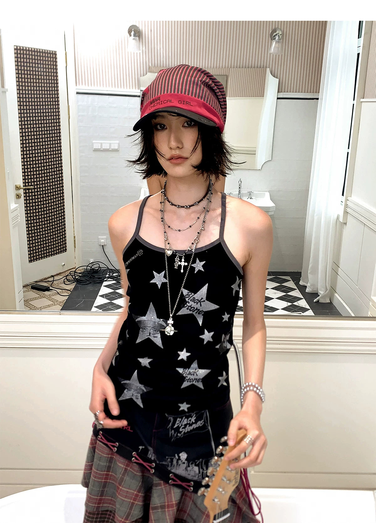NANA Collaboration Vintage Star Print Camisole Tank Top