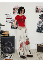 NANA Collaboration Scimitar Cut Denim Pants