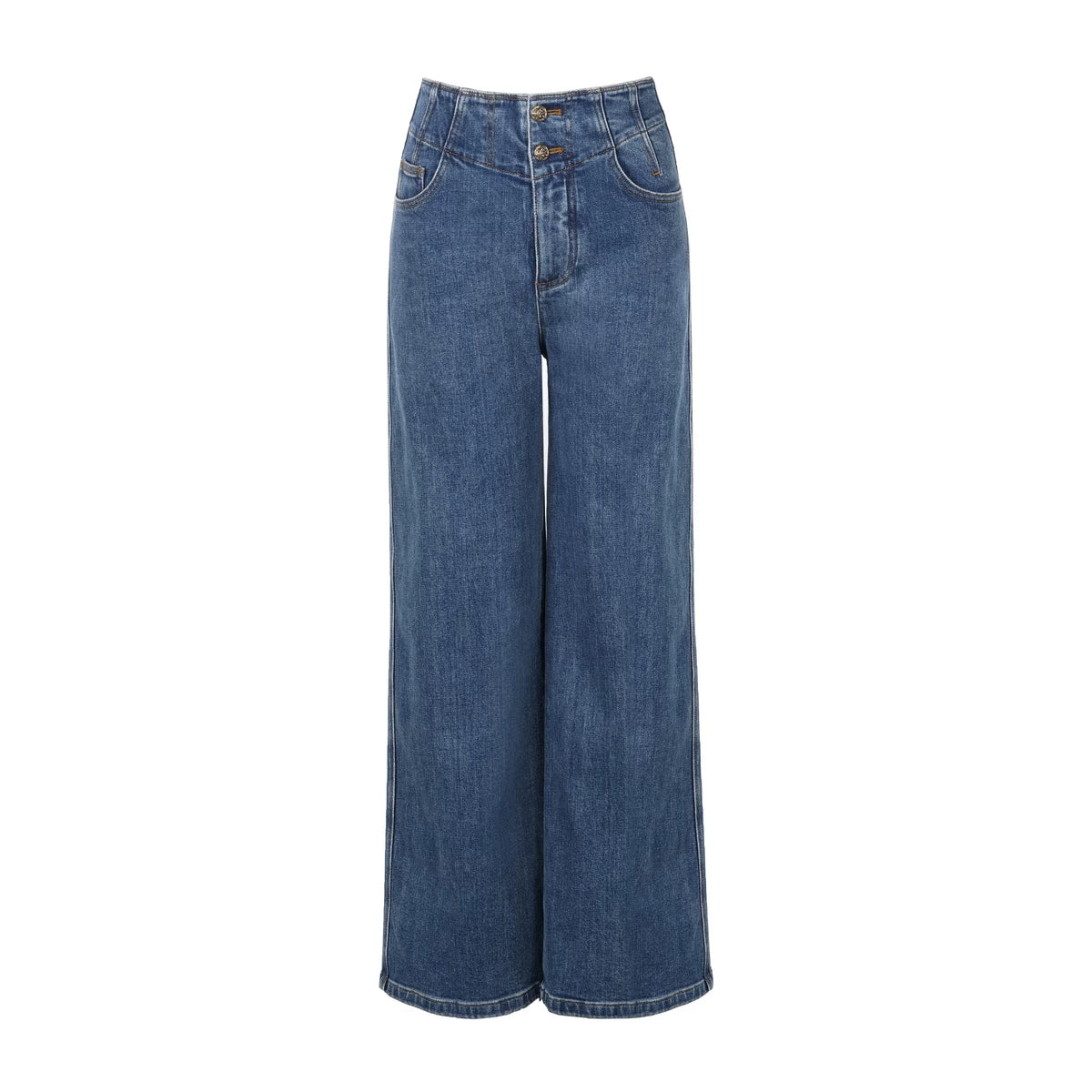 High-Waisted Wide-Leg Jeans