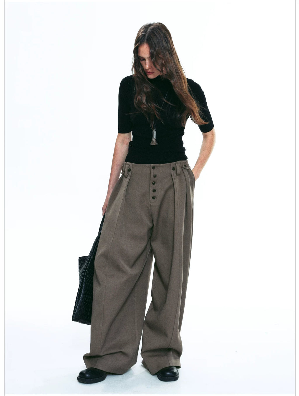 Women’s Striped Loose Wide-Leg Casual Kendo Pants
