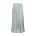 Elegant Chiffon Pleated A-Line Maxi Skirt