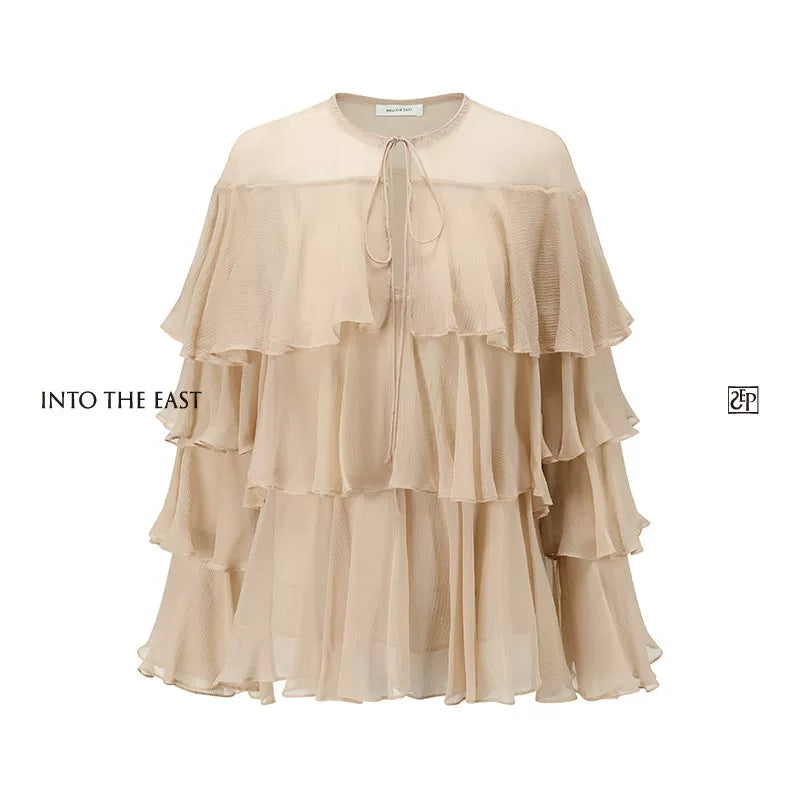 Mulberry Silk Tiered Blouse