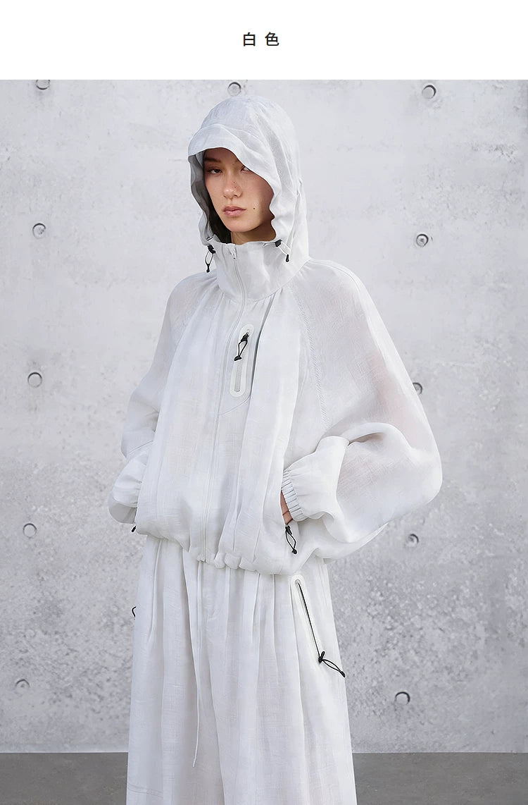 Summer Loose Casual Lightweight Outdoor Hooded Jacket