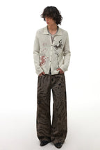 Horse Year Floral Jacquard Knit Cardigan