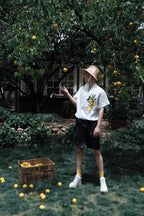 Botanical Embroidered Oversized Shirt