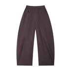 Loose Casual Balloon Pants with Elastic Waist and Pleats