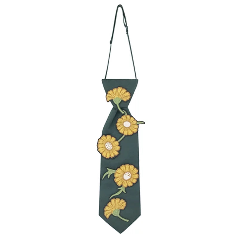 Vintage Embroidered Wide Tie