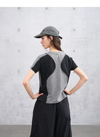 Slim Fit Casual T-Shirt with Panel Detailing