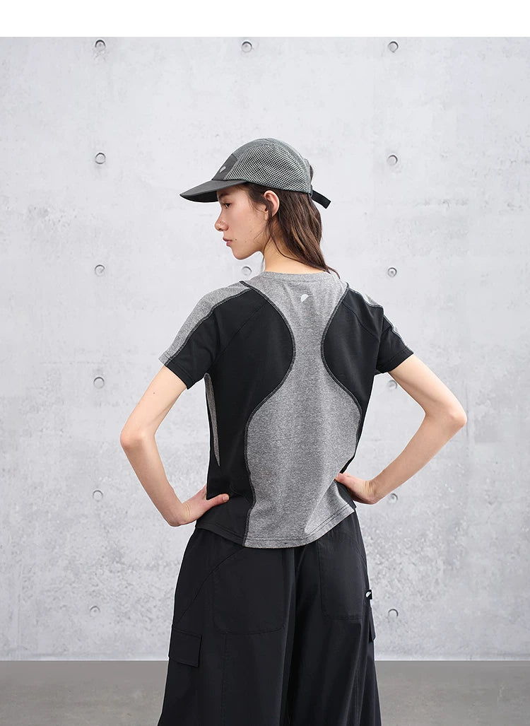 Slim Fit Casual T-Shirt with Panel Detailing