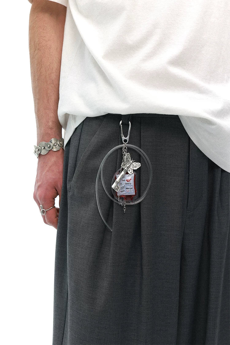 Punk Blood Bag Keychain – Waist Clip Hanging Accessory