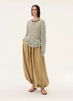 Striped Long Sleeve Knit Top