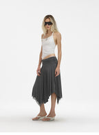 Asymmetric Lace Strap Halter Cami Top