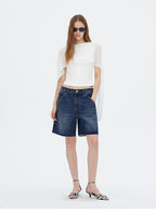 French Sheer Shawl Off-Shoulder Backless Top