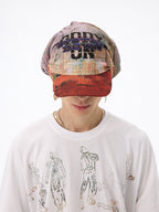 Glitch Style All-Over Puff Texture Bandana Cap