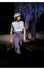 Vintage High-Waist Asymmetric Tulip Tapered Cropped Pants