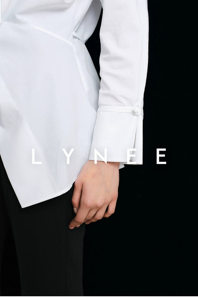 French V-Neck Waist-Cinching Blouse