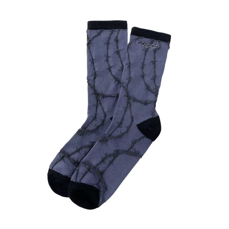 Vintage Color Block Mid-Calf Socks – Soft & Breathable Crew Socks Main image