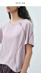 Summer Loose Casual Asymmetrical Cropped T-Shirt