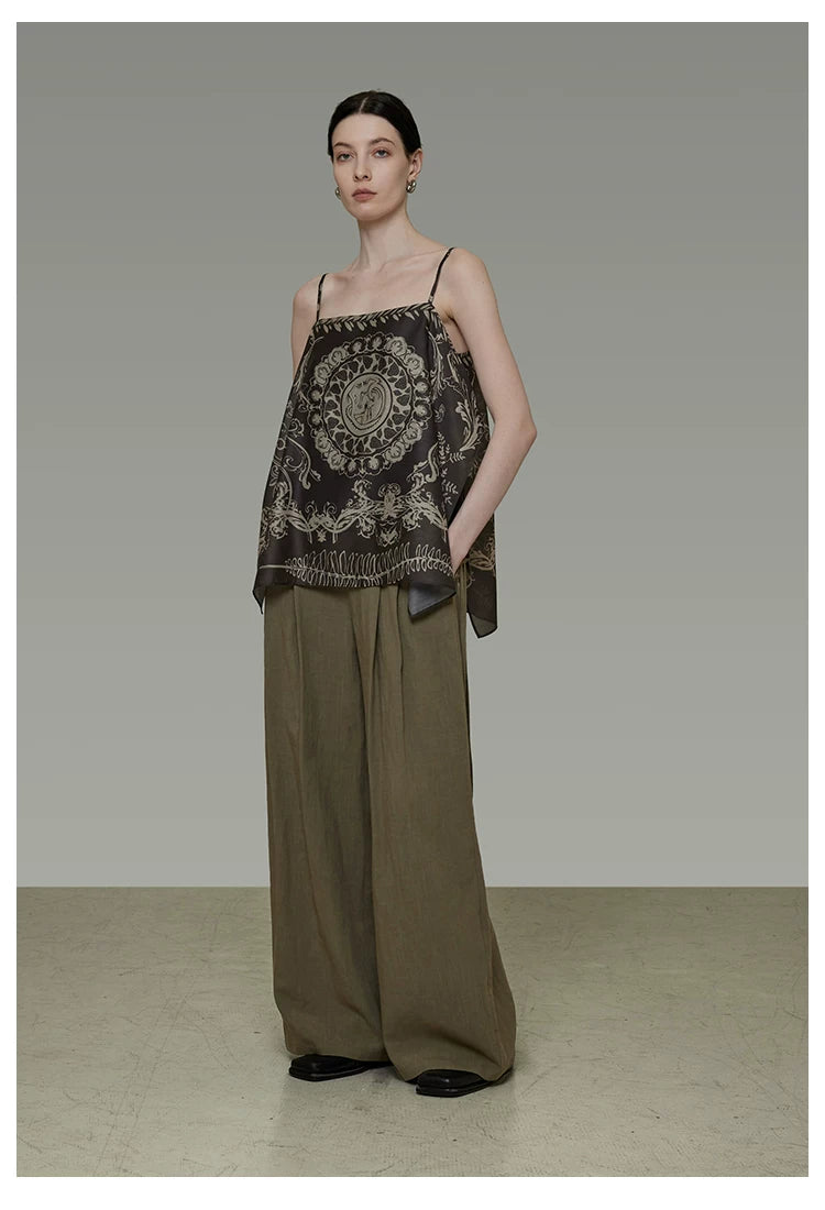 Boho Ethnic Print Vacation Cami Top