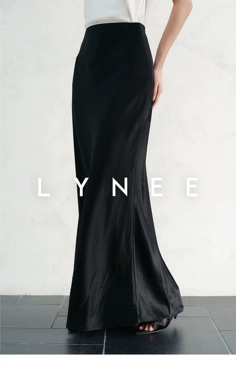 Elegant Satin Fishtail Skirt
