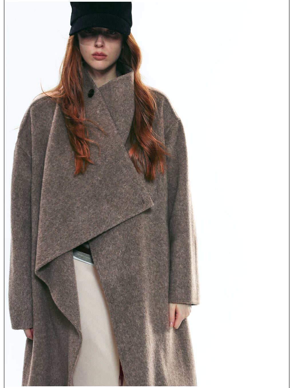 Premium Winter Stand-Collar Long Wool Coat